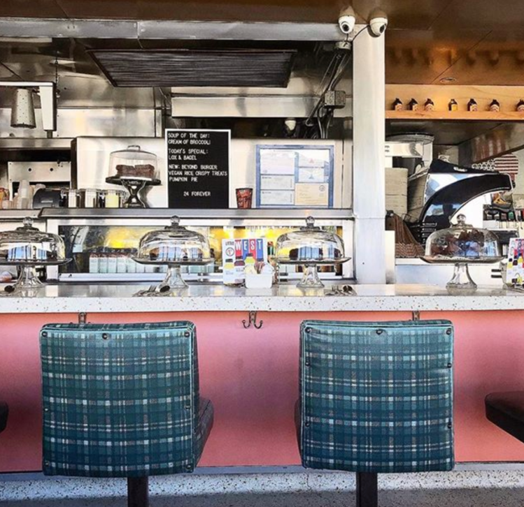 Swingers bar stools close up